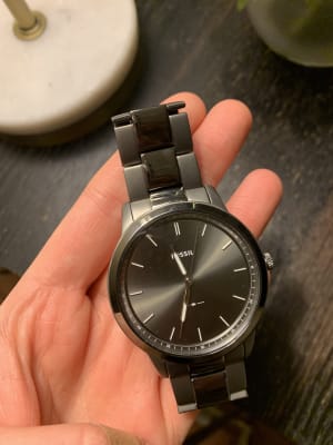 Three-Hand Smoke Stainless Steel Watch 