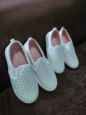 Girls white slip hot sale on shoes