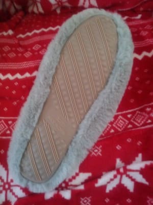 Ladies vintage discount fur collar slippers