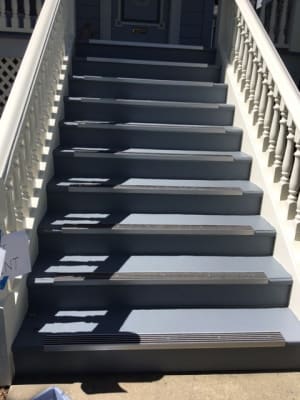 WOOSTER PRODUCTS 132BLA4 Stair Nosing,Black,48in W,Extruded Alum 