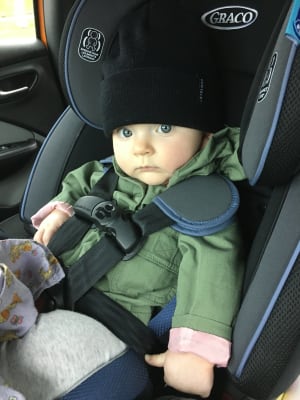 hooded canvas utility jacket for baby