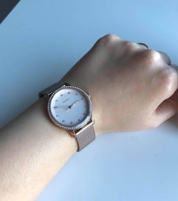 Neely Three-Hand Pastel Pink Stainless 