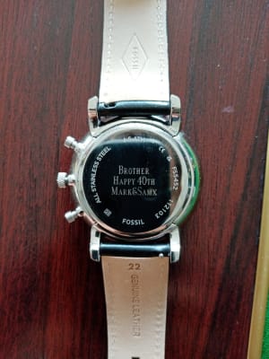 Neutra Chronograph Black Leather Watch 