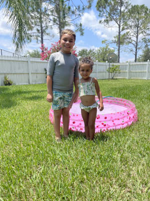 Printed Smocked Tankini & Ruffled Bikini Swim Set for Toddler & Baby | Old  Navy