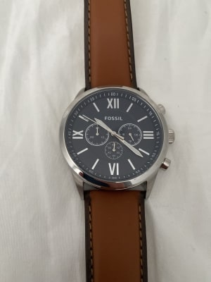 Flynn Chronograph Brown Leather Watch 