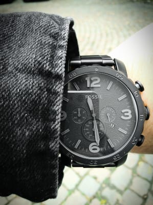 Montre Nate en acier inoxydable Noir - JR1401 - Fossil