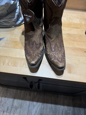 Ariat Women's Chandler Western Boots - Cloud White Suede