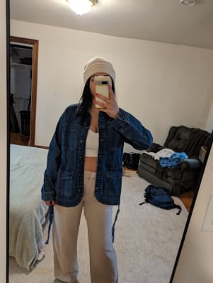 Black denim jacket old navy online