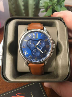 Monty Chronograph Luggage Leather Watch 