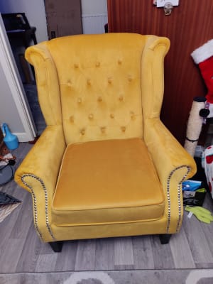 Mustard chair homebase sale