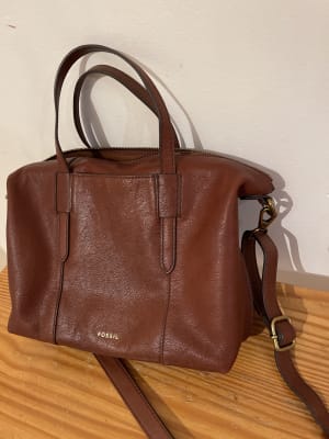 fossil skylar satchel brown