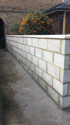 Coping stones for online breeze block wall