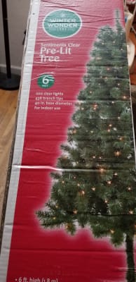 Big Lots Christmas Trees 2021 Winter Wonder Lane 6 Sentiments Pre Lit Artificial Christmas Tree With Clear Lights Big Lots