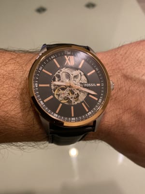 48mm Flynn Automatic Black Leather 