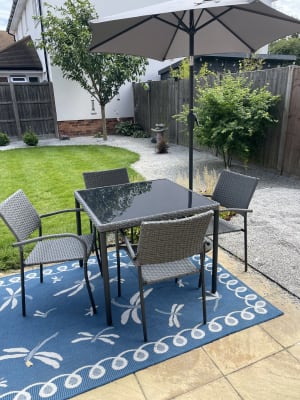 Bambrick 4 Seater Garden Dining Set Homebase