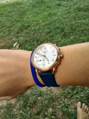 18mm Navy Silicone Strap - S181370 - Fossil
