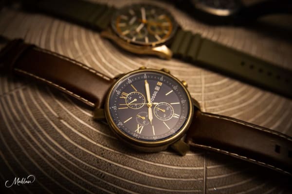 Rhett Chronograph Brown Leather Watch - BQ2099 - Fossil