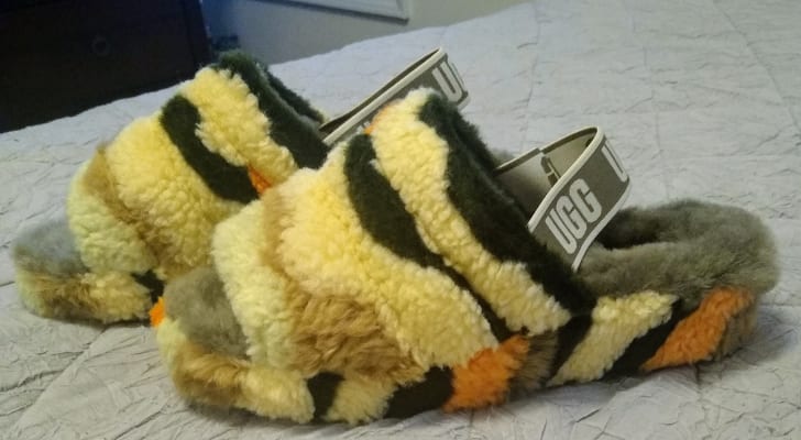 UGG Fluff Yeah Slide Cali Collage 24㎝ UGG Women's Fluff Yeah Slide Cali Collage - FREE Shipping & FREE