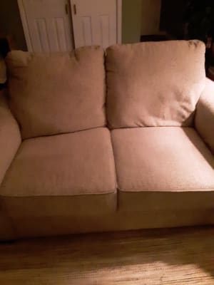 Lane home solutions horizon new arrivals tan chenille sofa