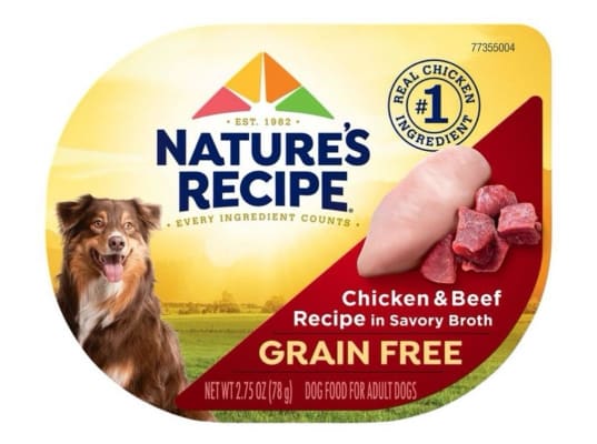 Nature s Recipe Grain Free Chicken Beef Recipe in Savory Broth Wet Dog Food Post Consumer Brands