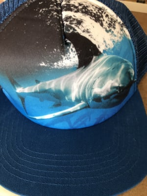 Shark-Graphic Gender-Neutral Trucker Hat For Kids