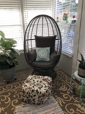 Foster Swivel Wicker Outdoor Egg Chair At Home