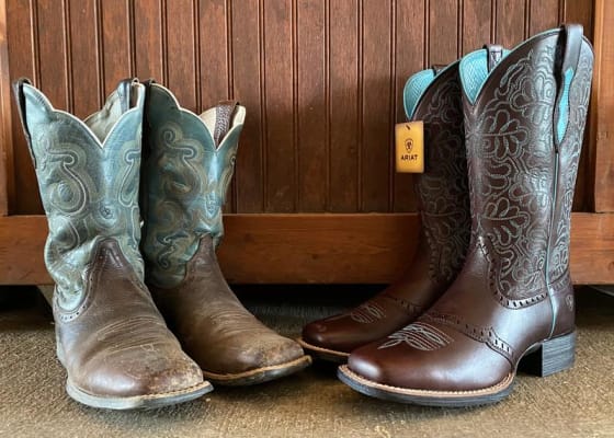 Ariat Round Up Remuda Leather Western Boot Women s Shoes in Brown Buckle