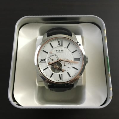 Townsman Automatic Black Leather Watch 