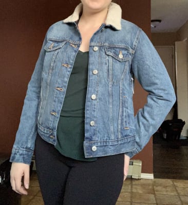 Flannel lined denim jacket womens shop