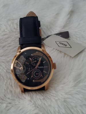 Townsman multifunction sale navy leather watch