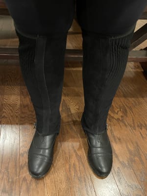 Demi-chaps Dublin Easy-Care II - Marron, Adulte Taille Moyenne - Fermeture éclair YKK
