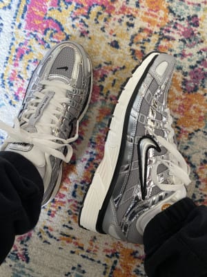 Nike p 6 silver red hot sale