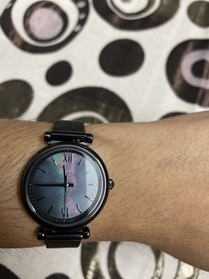 Carlie Mini Three-Hand Black Stainless 