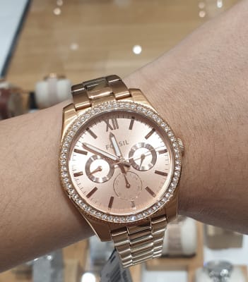 Fossil Scarlette Watch - Clothing in Rose Gold | Buckle display picture 2