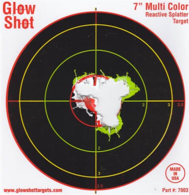 GlowShot 10″ Heavy Card Reactive Splatter Shooting Targets, Multi