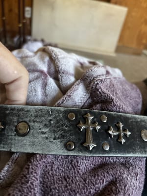 【BOHEMSEO】TWO BUCKLE BOLD BELT STAUD_MOONBUCKLEBELT-