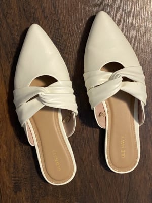 Faux Leather Twist Front Mule Shoes for Women Old Navy
