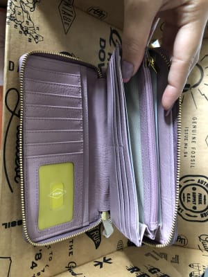 Fossil liza hotsell zip clutch