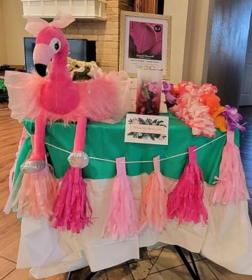 Flamingo Plush Easter Basket