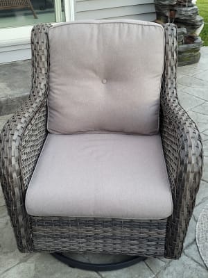 Oakmont all weather wicker 3 piece glider set outlet