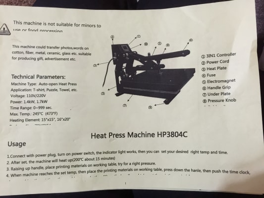 15 x 15 Auto-Opening Clamshell Heat Press Machine