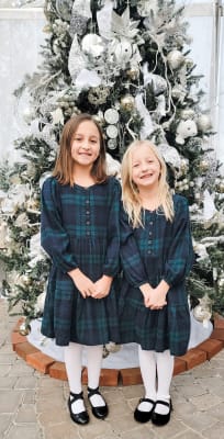 Long Sleeve Button Front Plaid Swing Dress for Girls Old Navy