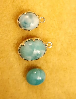 Premier Collection Double-Sided Crescent Larimar Pendant