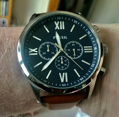 Flynn Chronograph Brown Leather Watch 