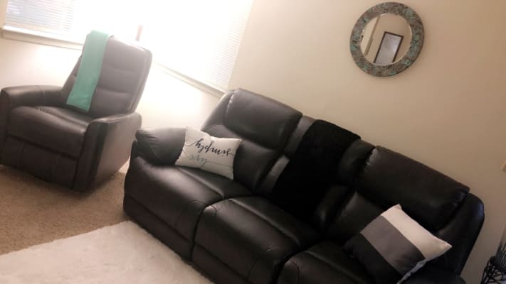 Granger dark gray motion outlet faux leather sofa
