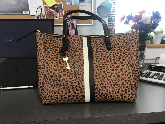 Fossil cheap cheetah purse