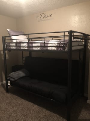 Just Home Twin Futon Bunk Bed Big Lots, Black Metal Frame Futon Bunk Bed Parts