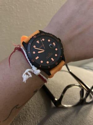 Neon Orange Silicone Watch 