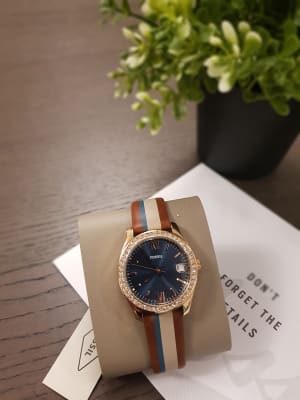 Scarlette Mini Three-Hand Date Striped 