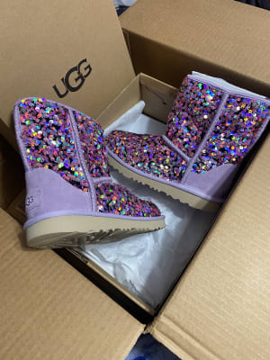 美品】UGG ZIP STELLAR SEQUIN〈定価17,600円〉 Classic Mini